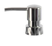 Chromfarbener Seifenspender-Aufsatz mit zylindischem Pumpkopf aus Metall