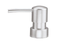 Silberner Seifenspender-Aufsatz aus Metall mit schlankem rundem Pumpkopf