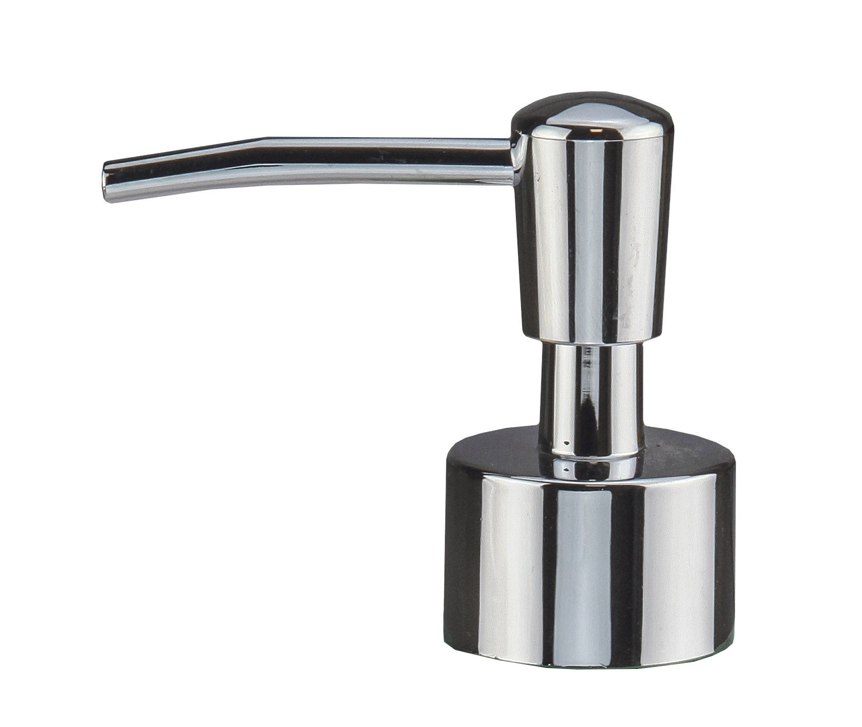 Verchromter Seifenspender-Aufsatz aus Metall mit schmalem Auslauf