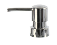 Verchromter Seifenspender-Aufsatz mit rundem Kopf und schmalem Auslauf