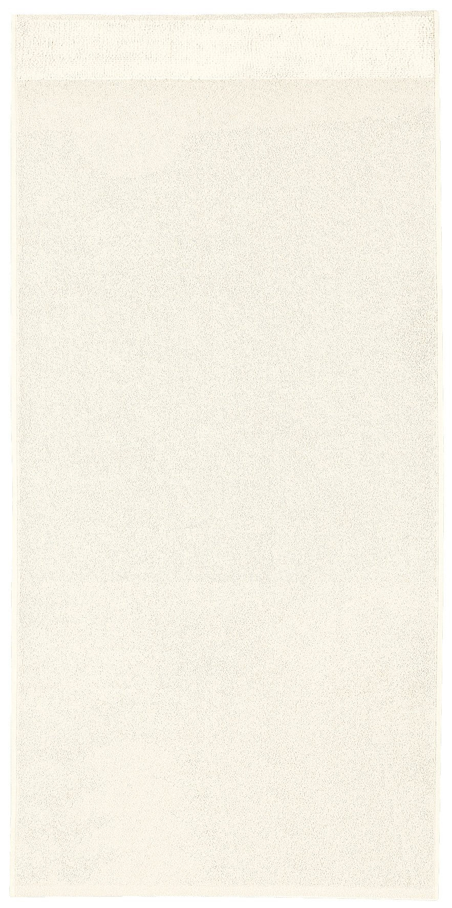 Cremefarbenes, einfarbiges Handtuch aus weicher Frottee-Baumwolle gefertigt