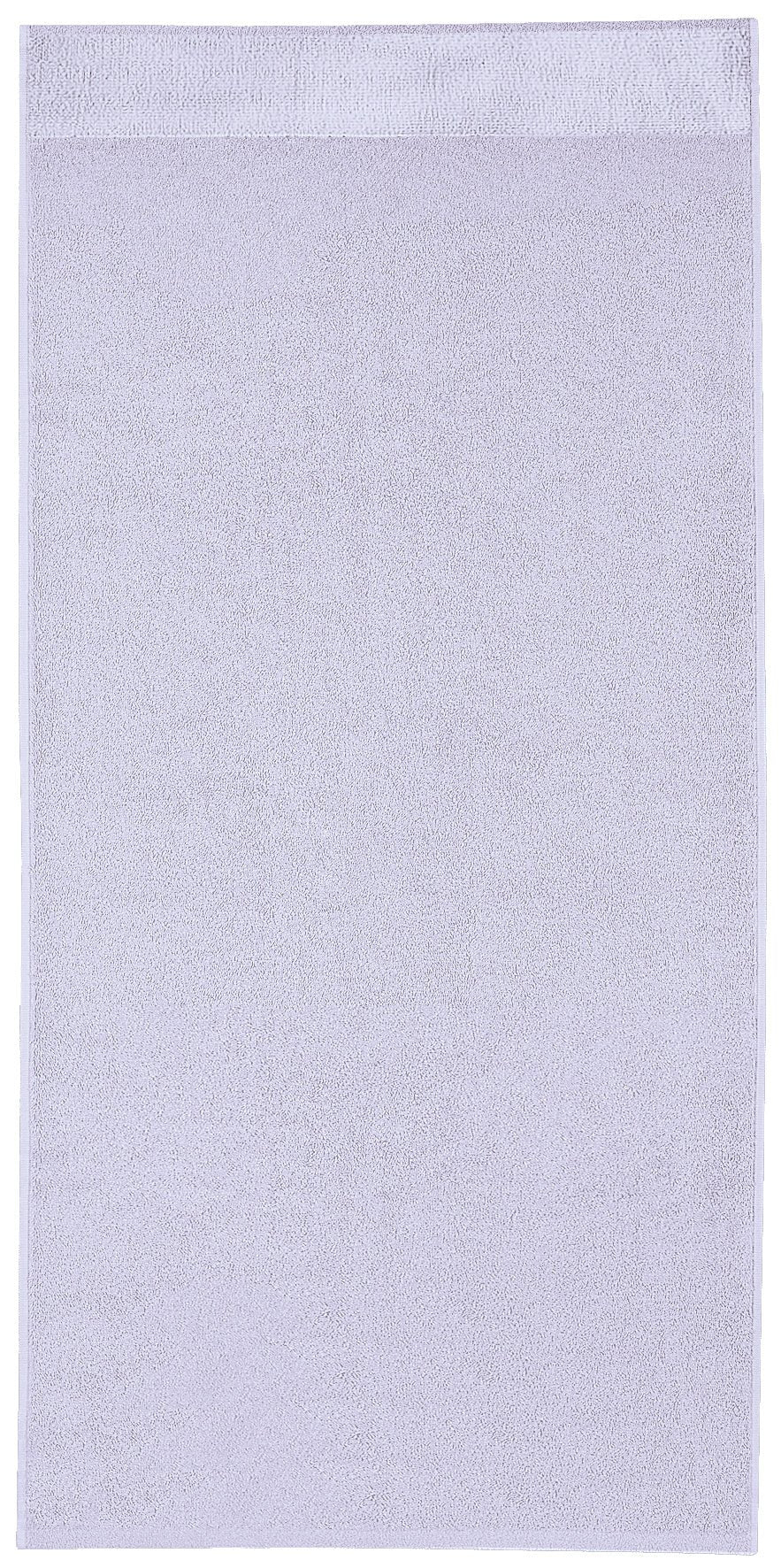 Helllila Handtuch in rechteckiger Form, flauschige Frottierstruktur