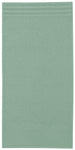 Mintgrünes einfarbiges Handtuch aus Frottee in Rechteckform liegend