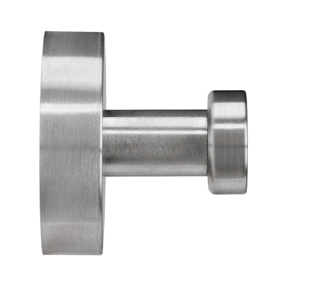 Handtuchhaken ALLEGRA chromfarben aus dem 2-teiligen Set in Detailansicht vor weißem Hintergrund.