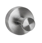 Runder Wandhaken aus gebürstetem Edelstahl mit zylindischem Kopf vorn