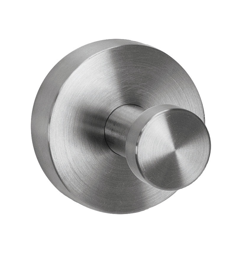 Handtuchhaken ALLEGRA in Chromfarben ist als einzelner runder Haken frontal zu sehen.