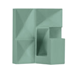 Mintgrüner, geometrischer Wandhaken mit pyramidenförmiger Struktur