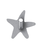 Wandhaken aus gebürstetem Edelstahl in Form eines kleinen Seesterns