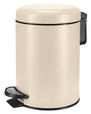 Kosmetikeimer ONE Natur 3 Liter aus Metall mit Pedal steht aufrecht vor hellem Hintergrund.