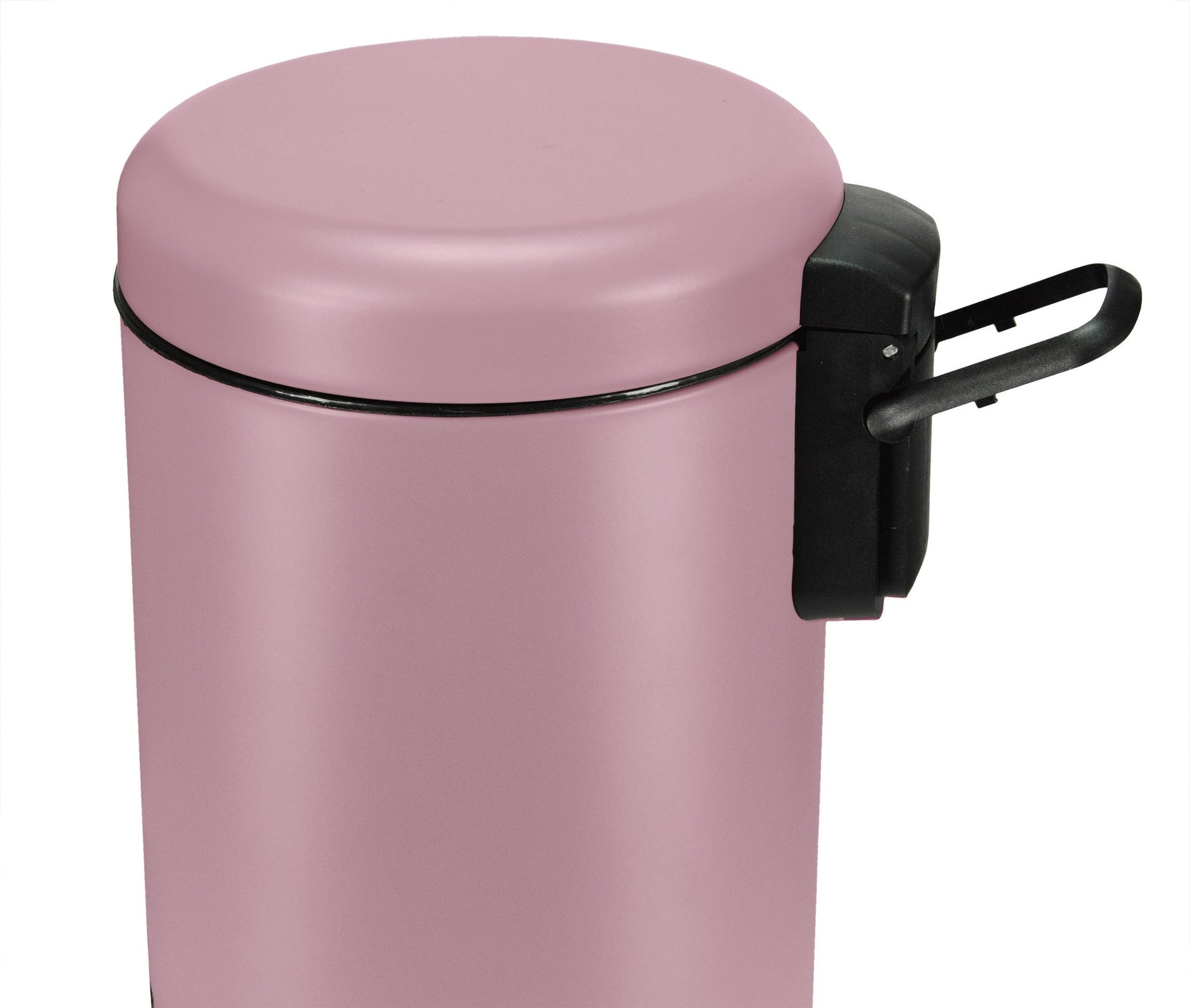 Rosafarbener Kosmetikeimer ONE Rouge 3 Liter zeigt den oberen Teil mit Pedalhalterung.