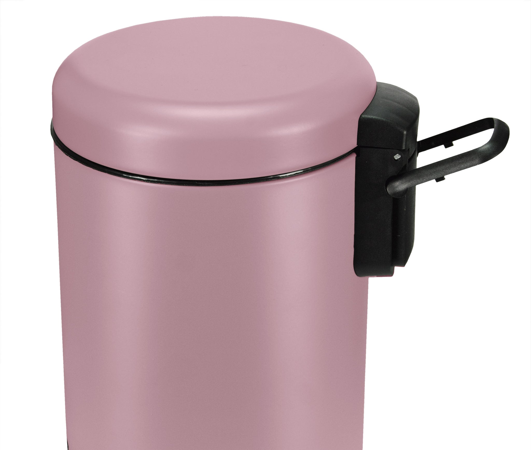 Rosafarbener Kosmetikeimer ONE Rouge 3 Liter zeigt den oberen Teil mit Pedalhalterung.