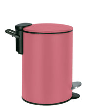 Runder Kosmetikeimer SILENCE Beere 3 Liter mit Fußpedal vor weißem Hintergrund.