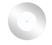 Runder Badezimmerspiegel mit großem Spiegelrand und hellem LED-Kreis