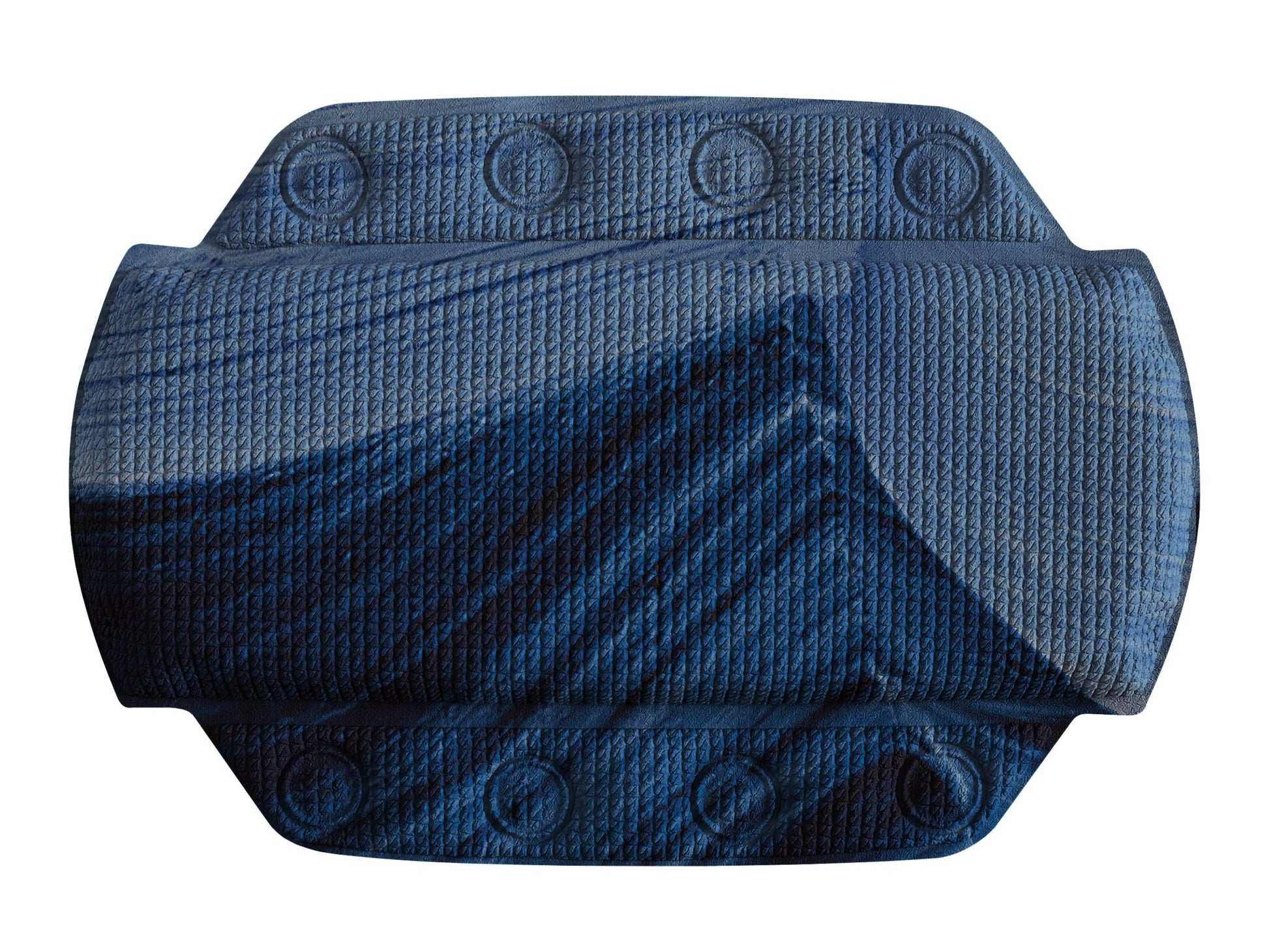 Nackenpolster MYSTIC Navy 32 x 22 cm in Nahaufnahme mit strukturierter Oberfläche.