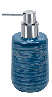 Seifenspender ARGENTIC Mare in Blau mit silberner Pumpe vor weißem Hintergrund.