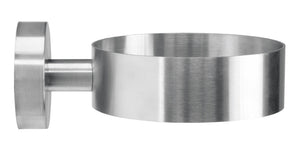 Runder wandmontierter Halter aus gebürstetem Edelstahl für Badbecher