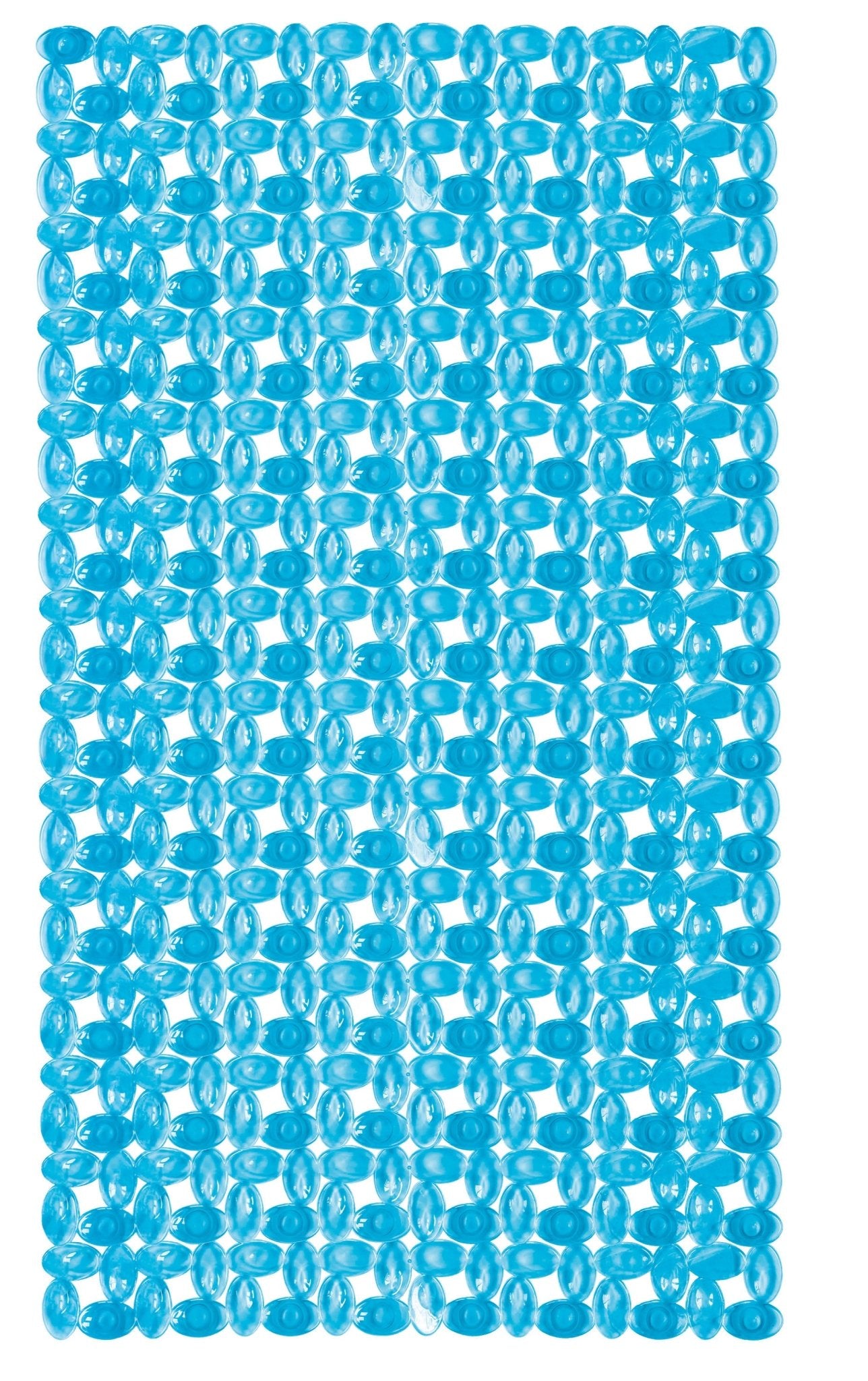 Türkise Wanneneinlage IVY in der Größe 39 x 69 cm liegt flach auf einer weißen Fläche.