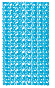 Türkise Wanneneinlage IVY in der Größe 39 x 69 cm liegt flach auf einer weißen Fläche.