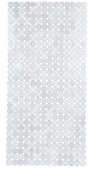 Transparente Wanneneinlage SIGN Clear 36 x 80 cm mit runder Struktur in Draufsicht dargestellt.