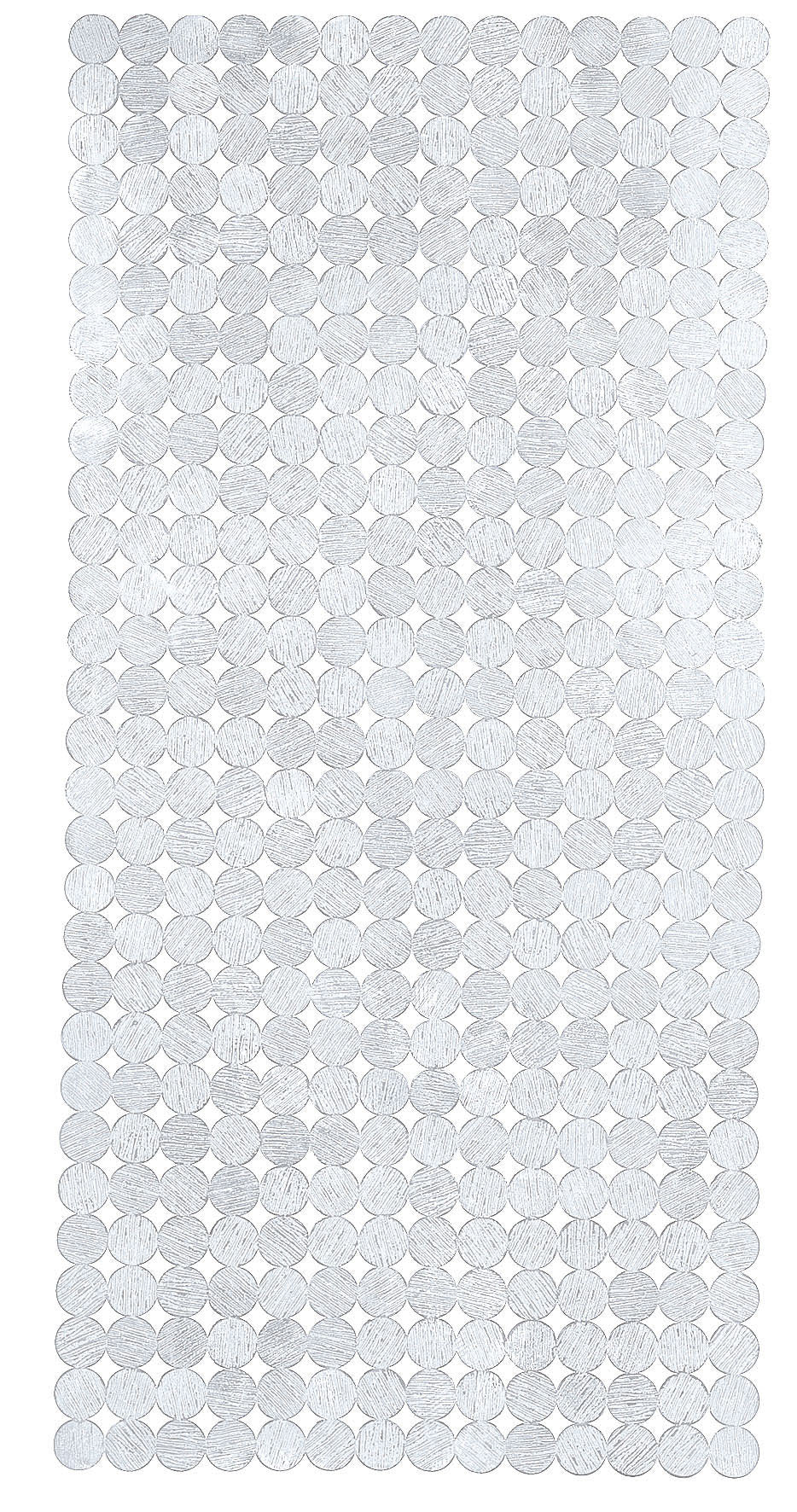 Transparente Wanneneinlage SIGN Clear 36 x 80 cm mit runder Struktur in Draufsicht dargestellt.