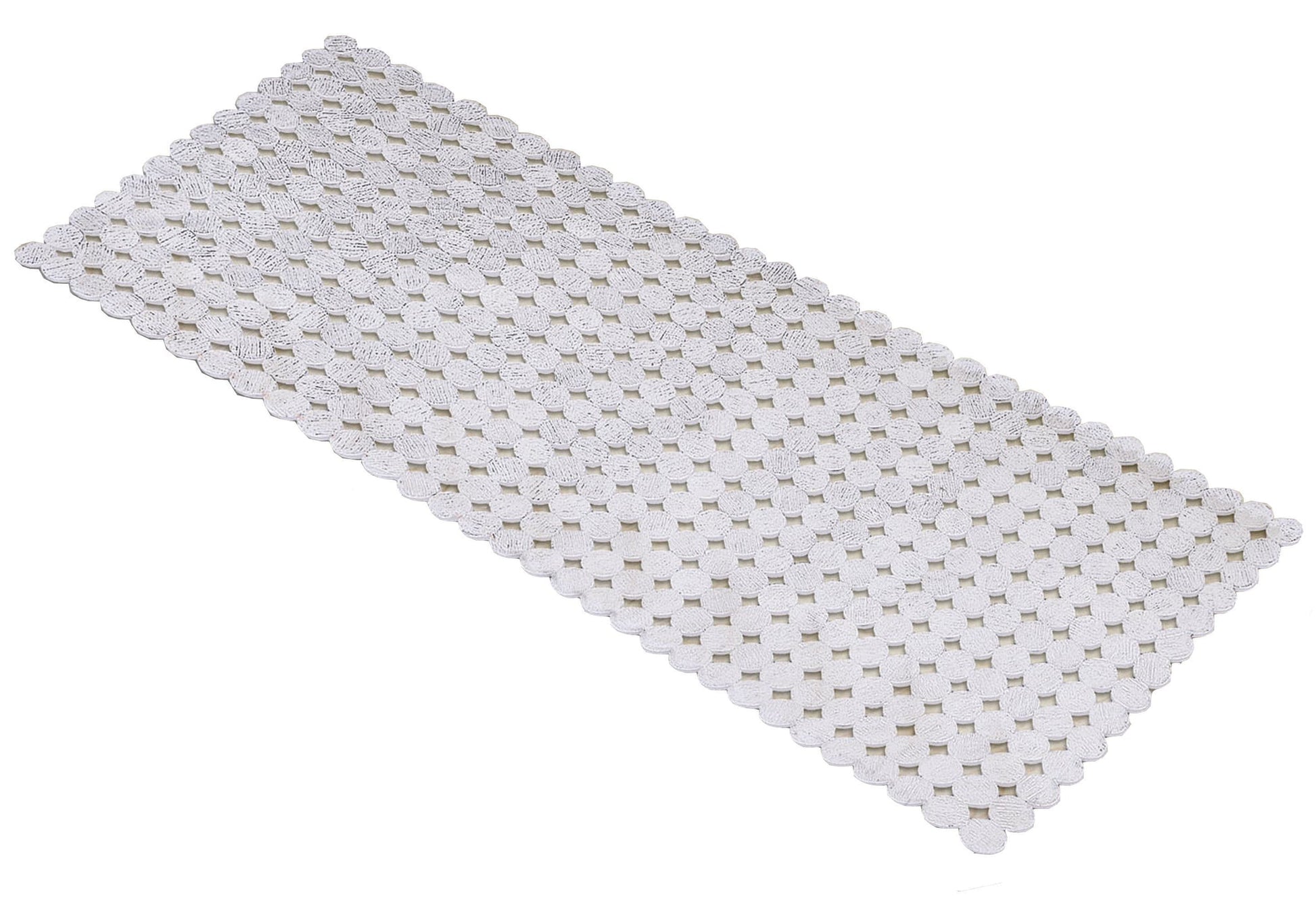 Transparente Wanneneinlage SIGN Clear 36 x 80 cm mit rutschhemmender Struktur liegt flach auf.