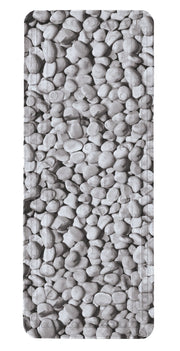 Graue Wanneneinlage STEPSTONE 36 x 92 cm mit steinähnlicher Struktur liegt flach im Bild.