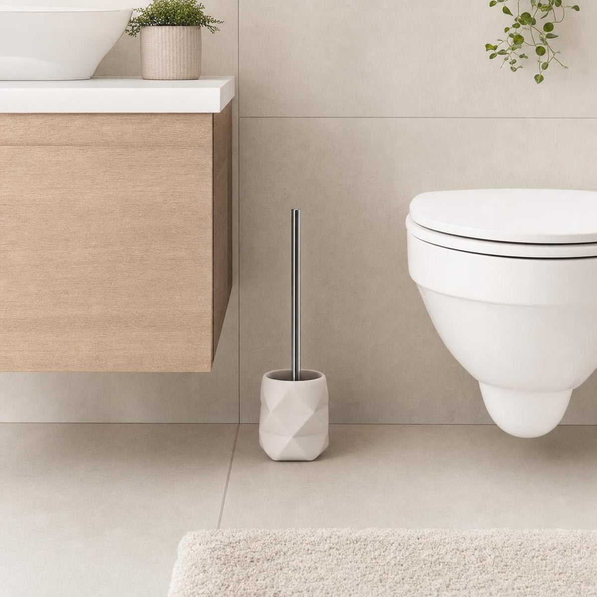 WC-Bürsten-Halter CRACKLE Bast – Kleine Wolke