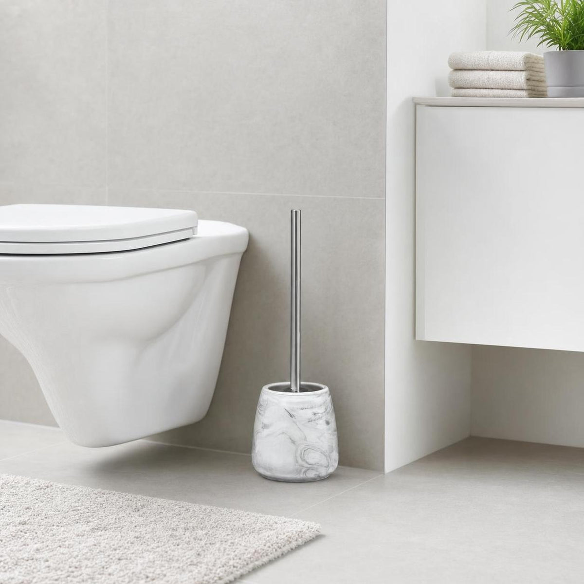 WC-Bürsten-Halter MARBLE Anthrazit – Kleine Wolke