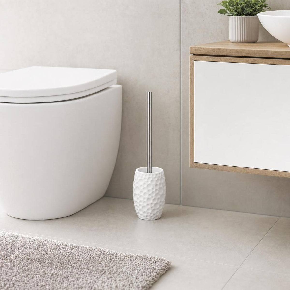 WC-Bürsten-Halter MOON Weiß – Kleine Wolke