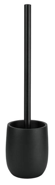 Schwarzer WC-Bürsten-Halter BONNY steht freistehend vor weißem Hintergrund.