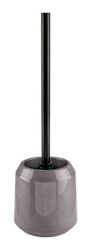 WC-Bürsten-Halter MYSTIC Anthrazit mit schwarzem Stiel steht freigestellt vor weißem Hintergrund.