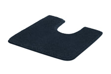 Dunkelblaue WC-Vorlage aus weichem Hochflor, U-Ausschnitt vorne