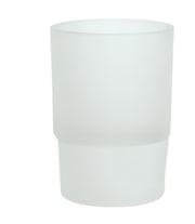 Zahnputzbecher ALLEGRA Milky steht freigestellt vor weißem Hintergrund.