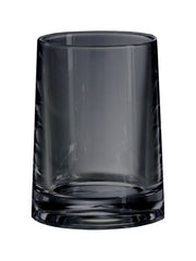 Zahnputzbecher PINO Anthrazit steht leer vor weißem Hintergrund.