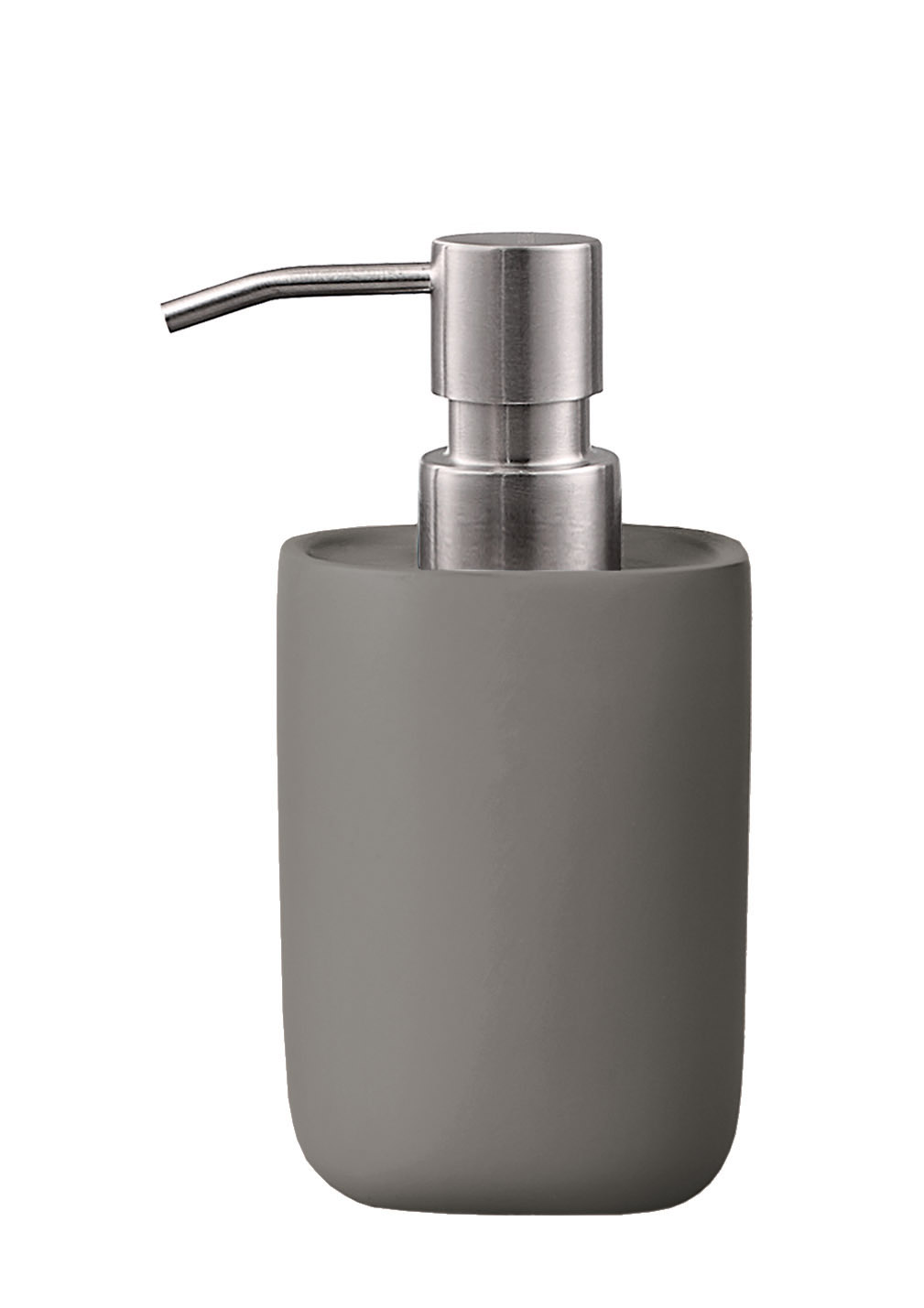 Seifenspender ALITA Schiefer Grauer Seifenspender aus Keramik mit Edelstahlpumpe, minimalistisches Design, ideal für moderne Badezimmer.