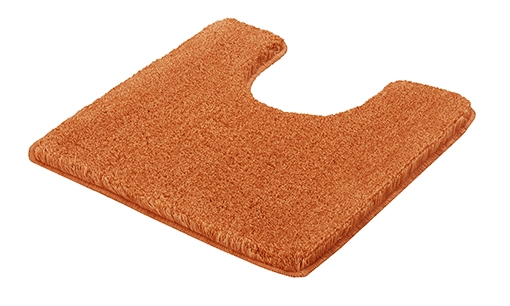 WC-Vorleger RELAX Rost 55 x 55 cm mit Ausschnitt Orangefarbener WC-Vorleger aus weichem, flauschigem Material mit Aussparung für die Toilettenbasis.