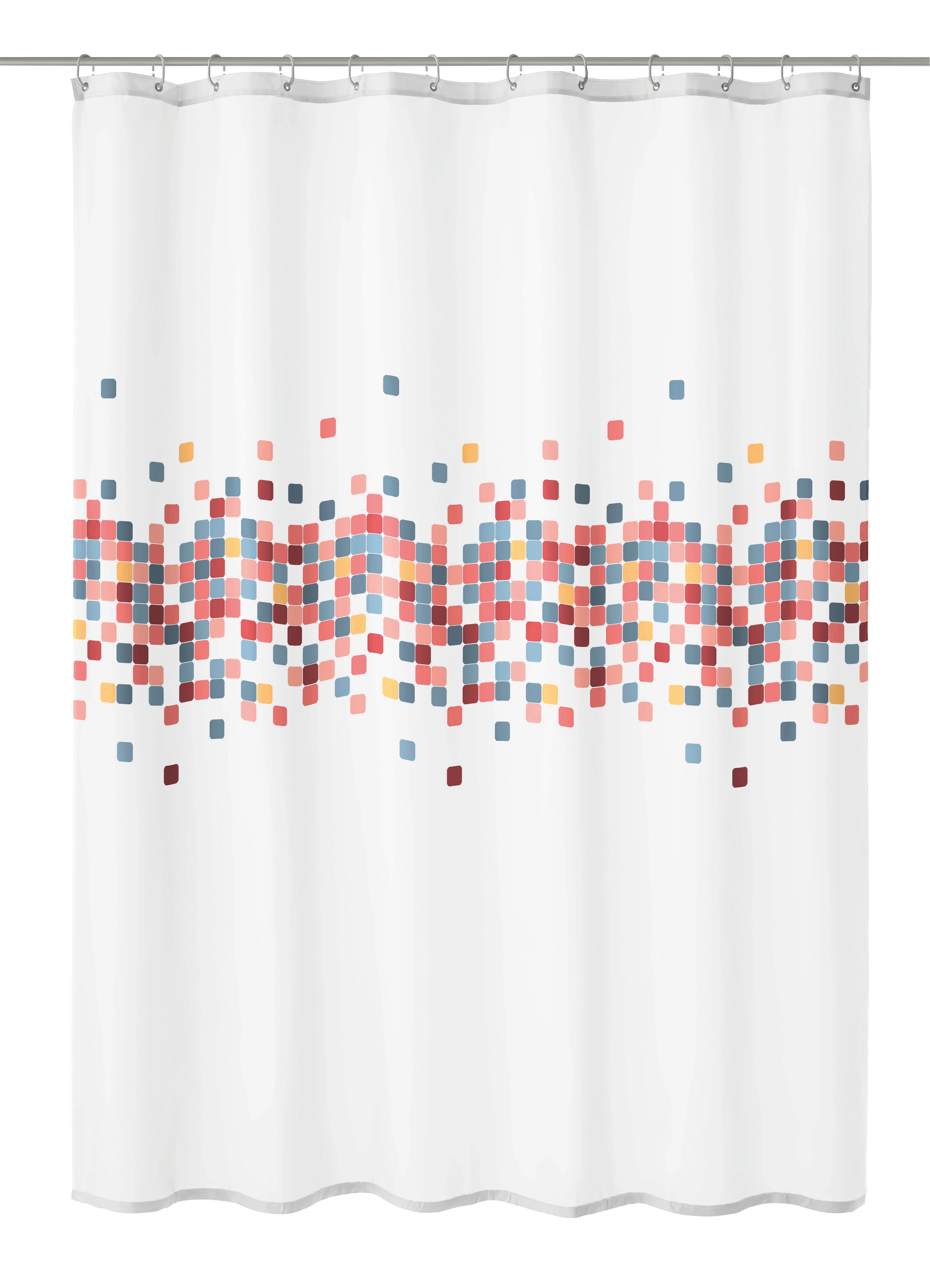 Duschvorhang TXT, Cora Multicolor, 180x200 cm
