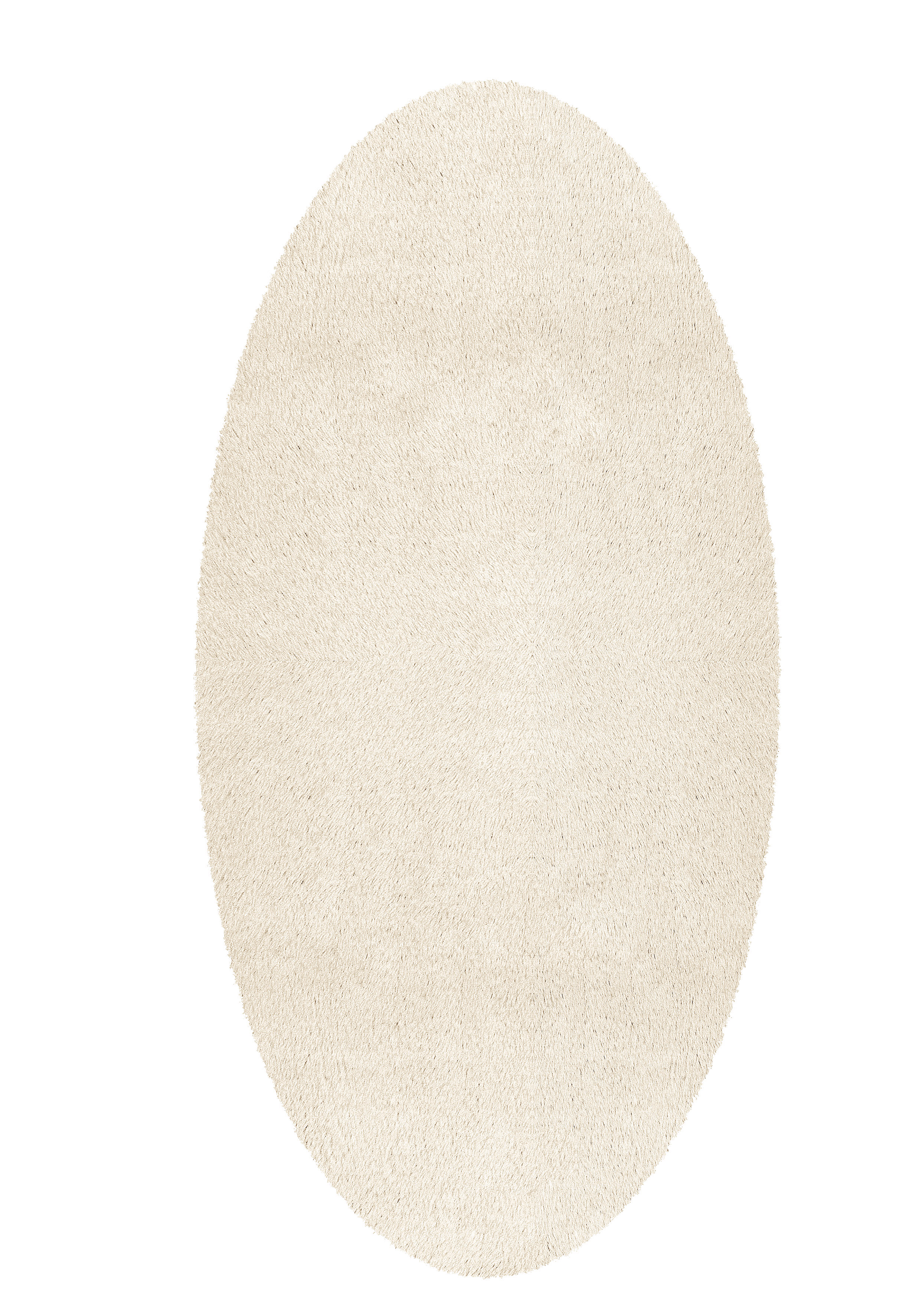 Badteppich Cony Oval, Beige, 60x110 cm