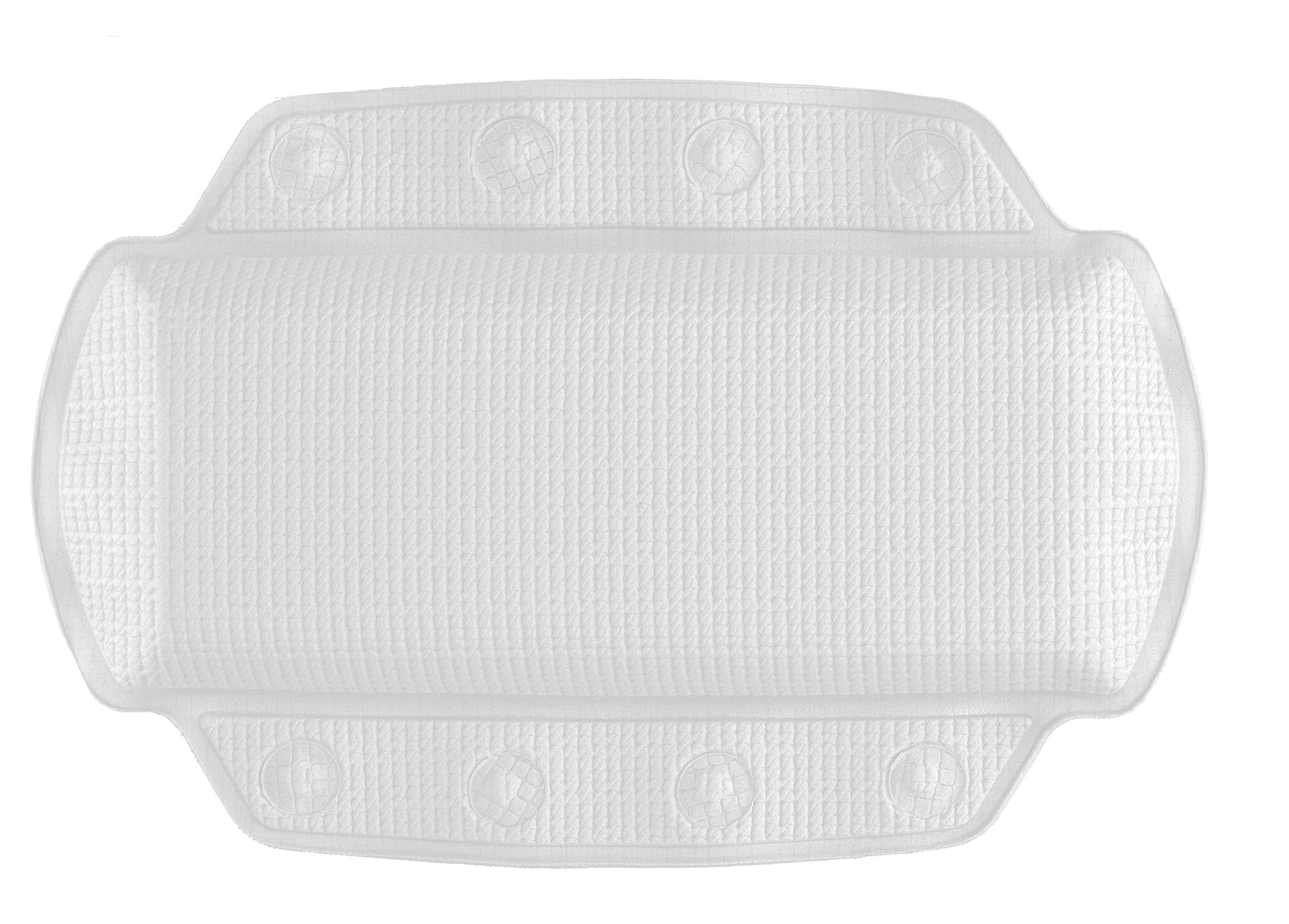 Nackenpolster JOY Weiß 32 x 22 cm Rutschfeste, weiße Badewannenmatte mit Saugnäpfen für sicheren Halt und komfortables Badeerlebnis.