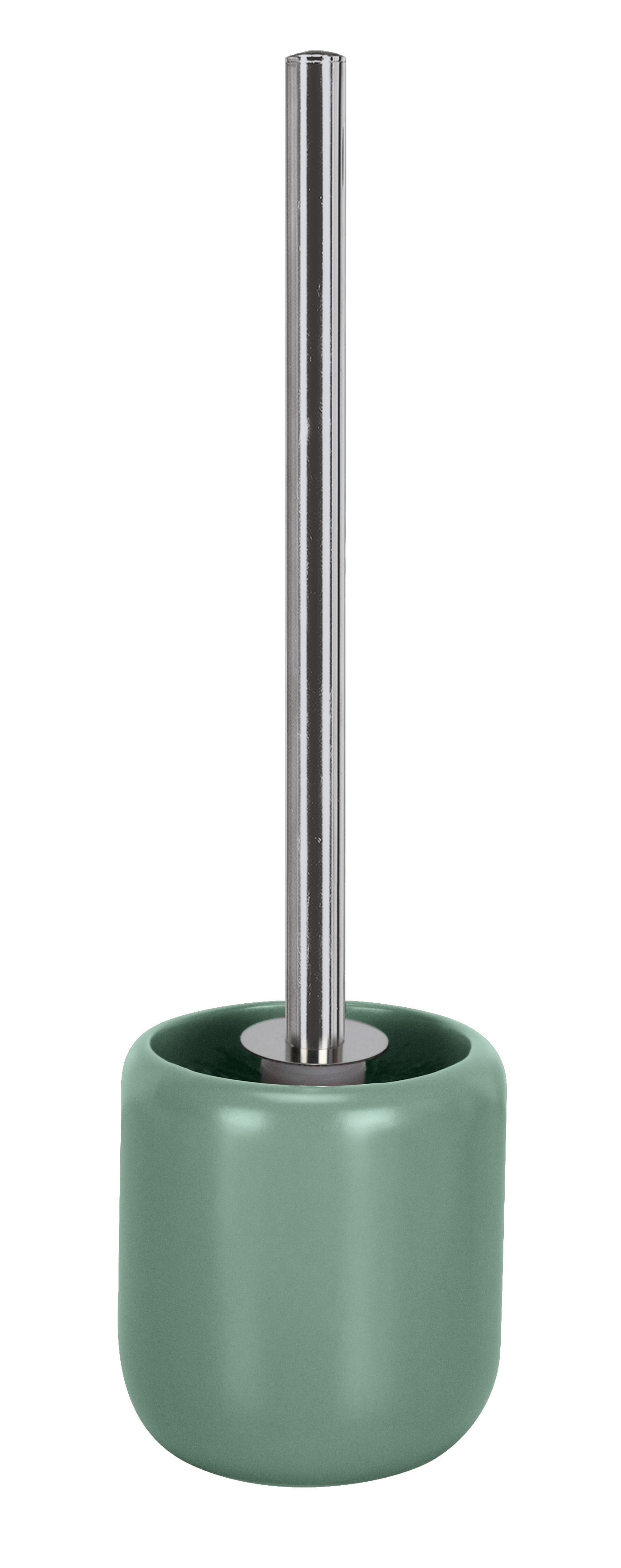WC-Bürsten-Halter ASANA Maledivia Grüner WC-Bürstenhalter mit glänzendem Edelstahlgriff. Modernes Design, ideal für stilvolle Badezimmer.