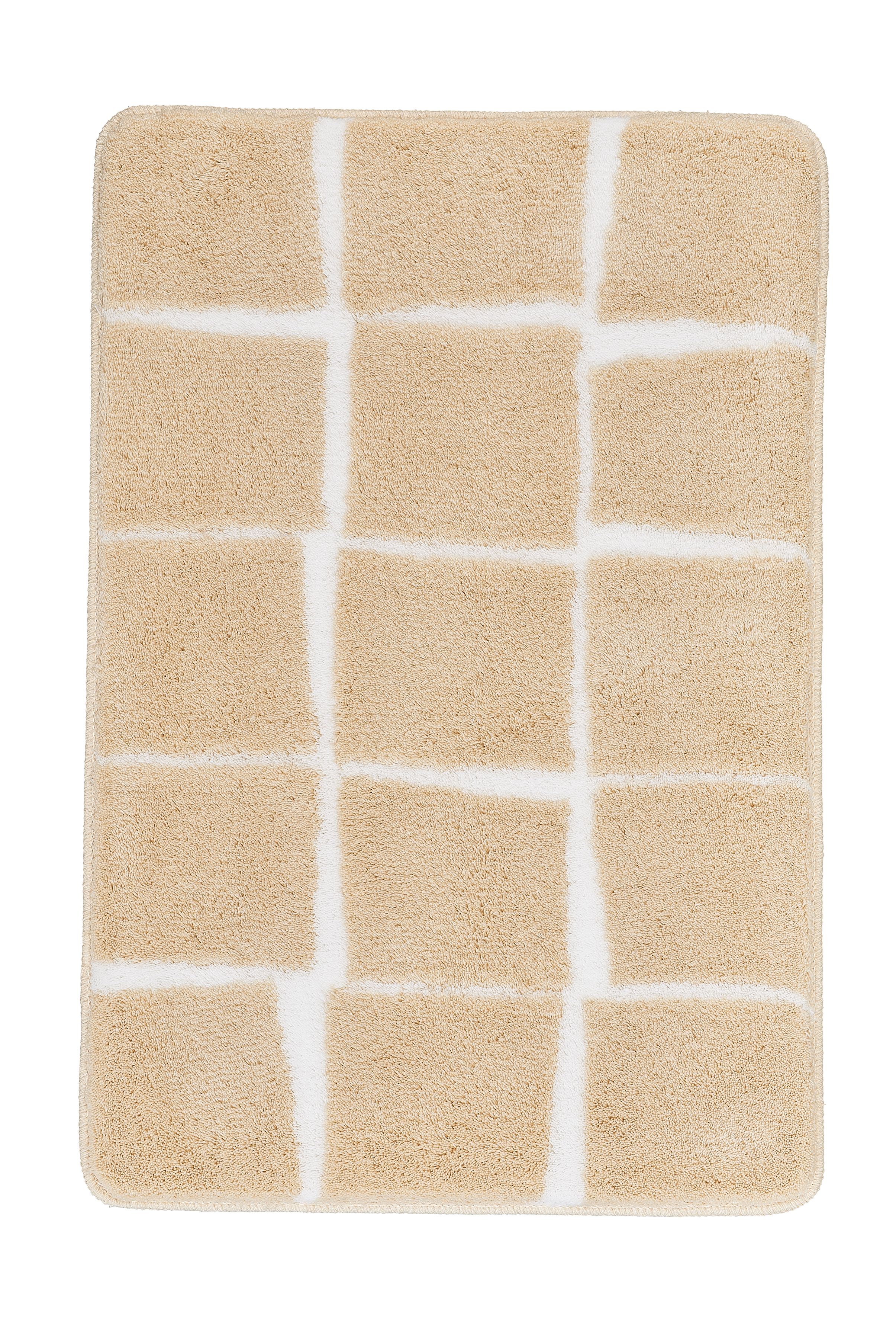 Badteppich, Carat Sandbeige, 70x120 cm