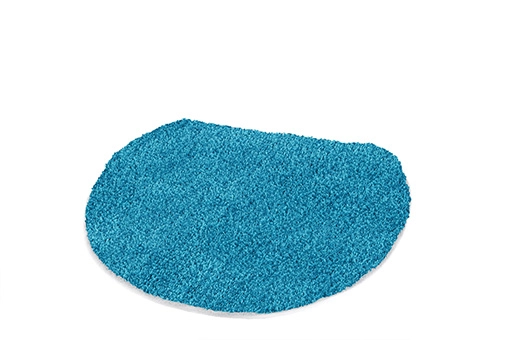 WC-Deckelbezug RELAX Pazifik 47 x 50 cm Runder, türkisfarbener Badezimmerteppich aus weichem Material, ideal für eine gemütliche und stilvolle Badezimmereinrichtung.