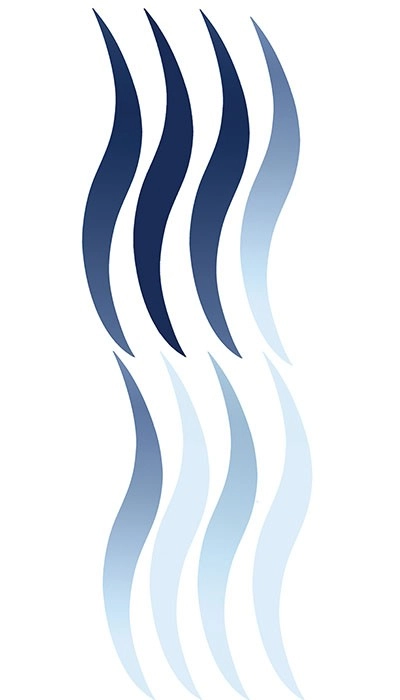 Static, Wave Blau, 23x 68 cm