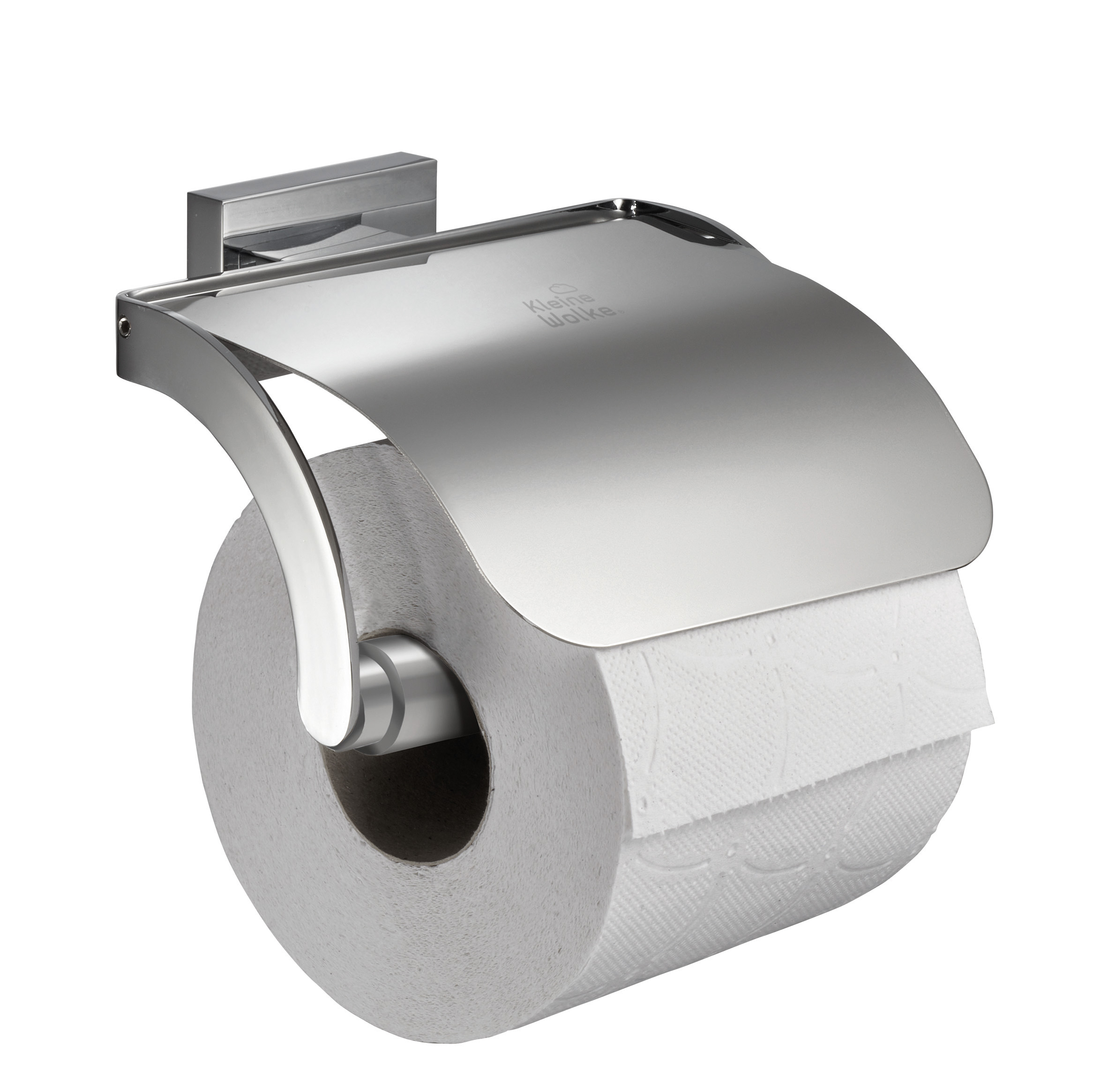 Toilettenpapierhalter aus Edelstahl mit Abdeckung, modernes Design, einfache Wandmontage, ideal für jedes Badezimmer.