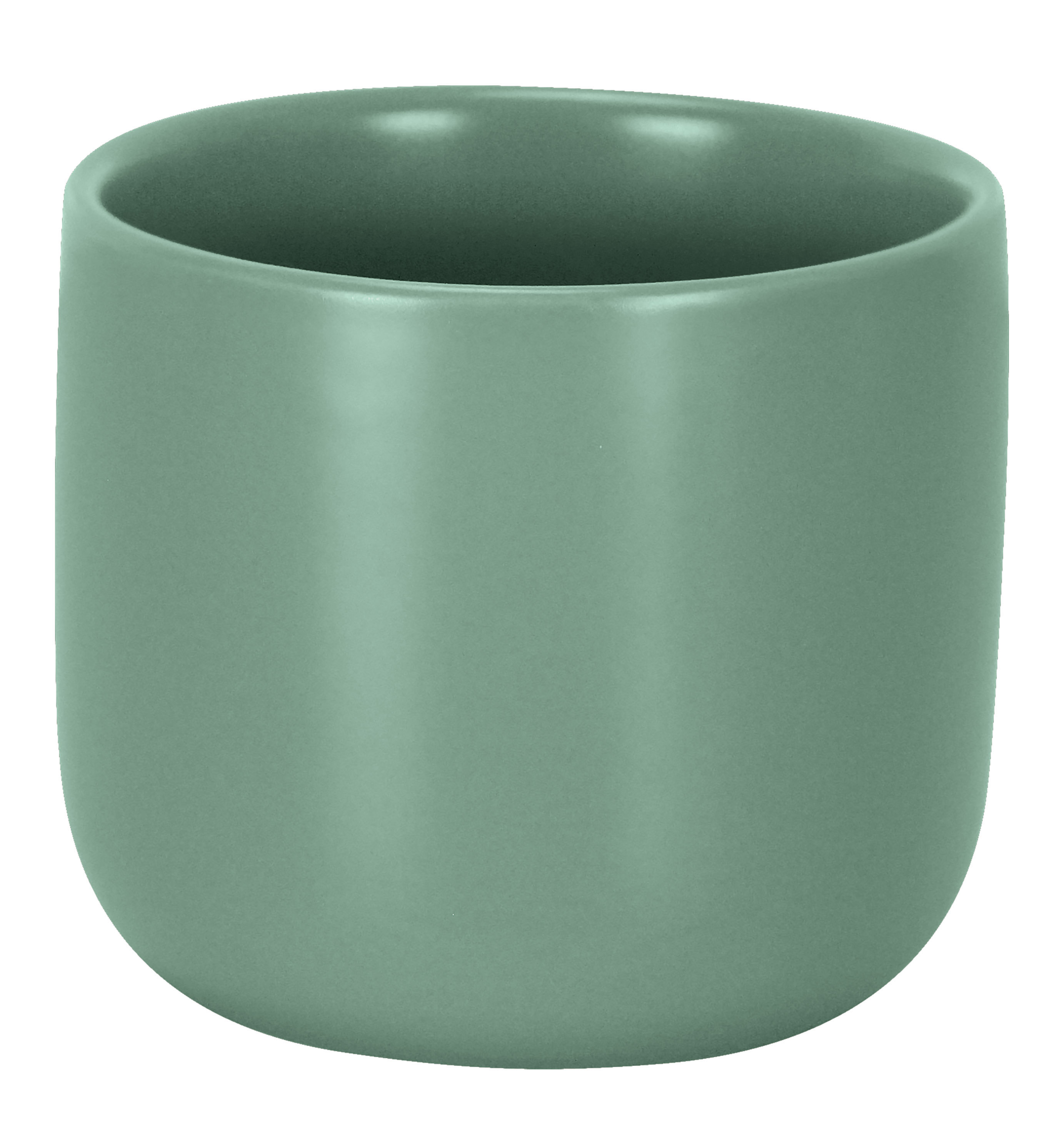 Zahnputzbecher ASANA Maledivia Grüner, minimalistischer Zahnputzbecher aus Keramik mit glatter Oberfläche und abgerundeten Kanten.