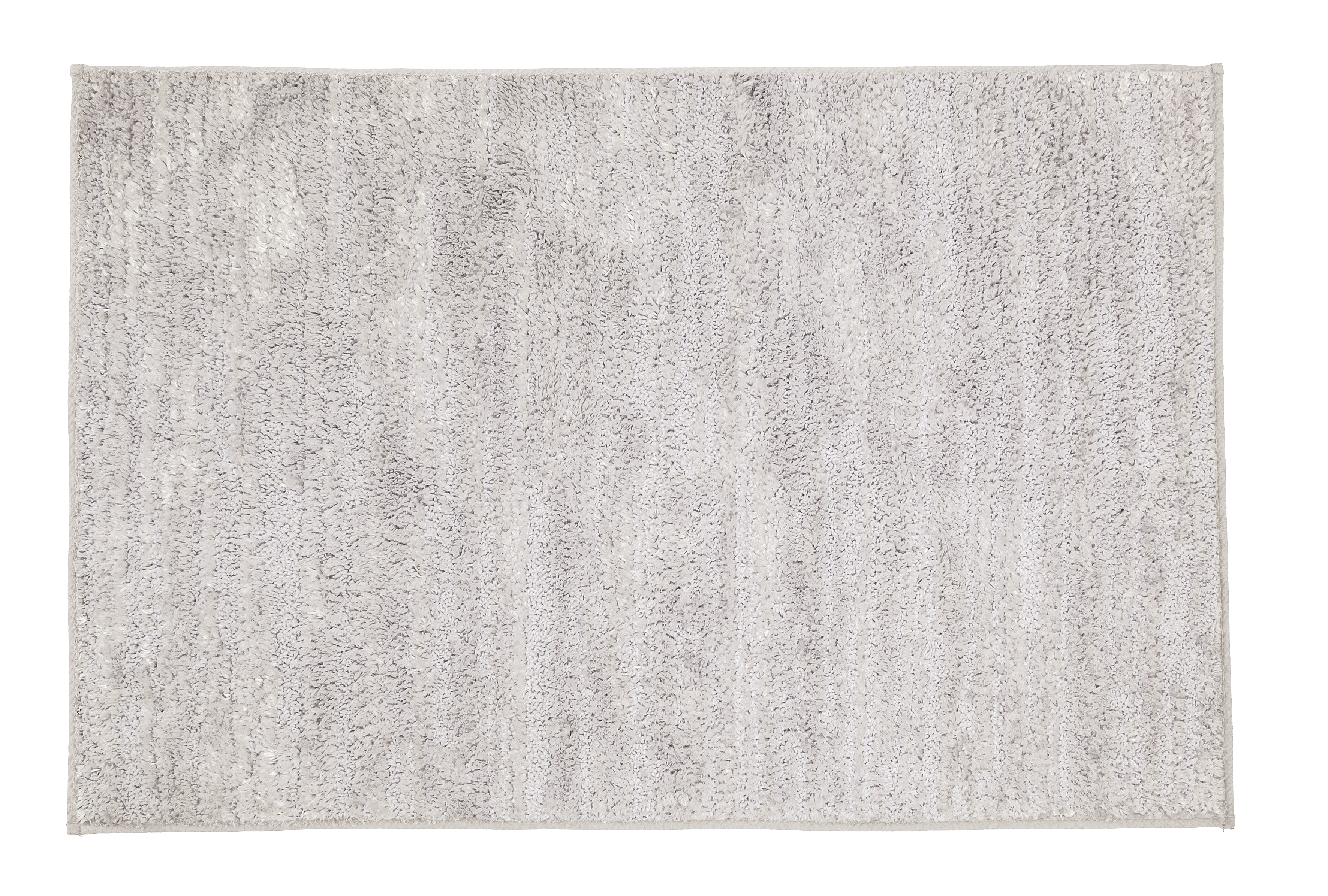 Weißer, flauschiger Teppich mit weicher Textur und schlichtem Design, ideal für Wohn- und Schlafzimmer.