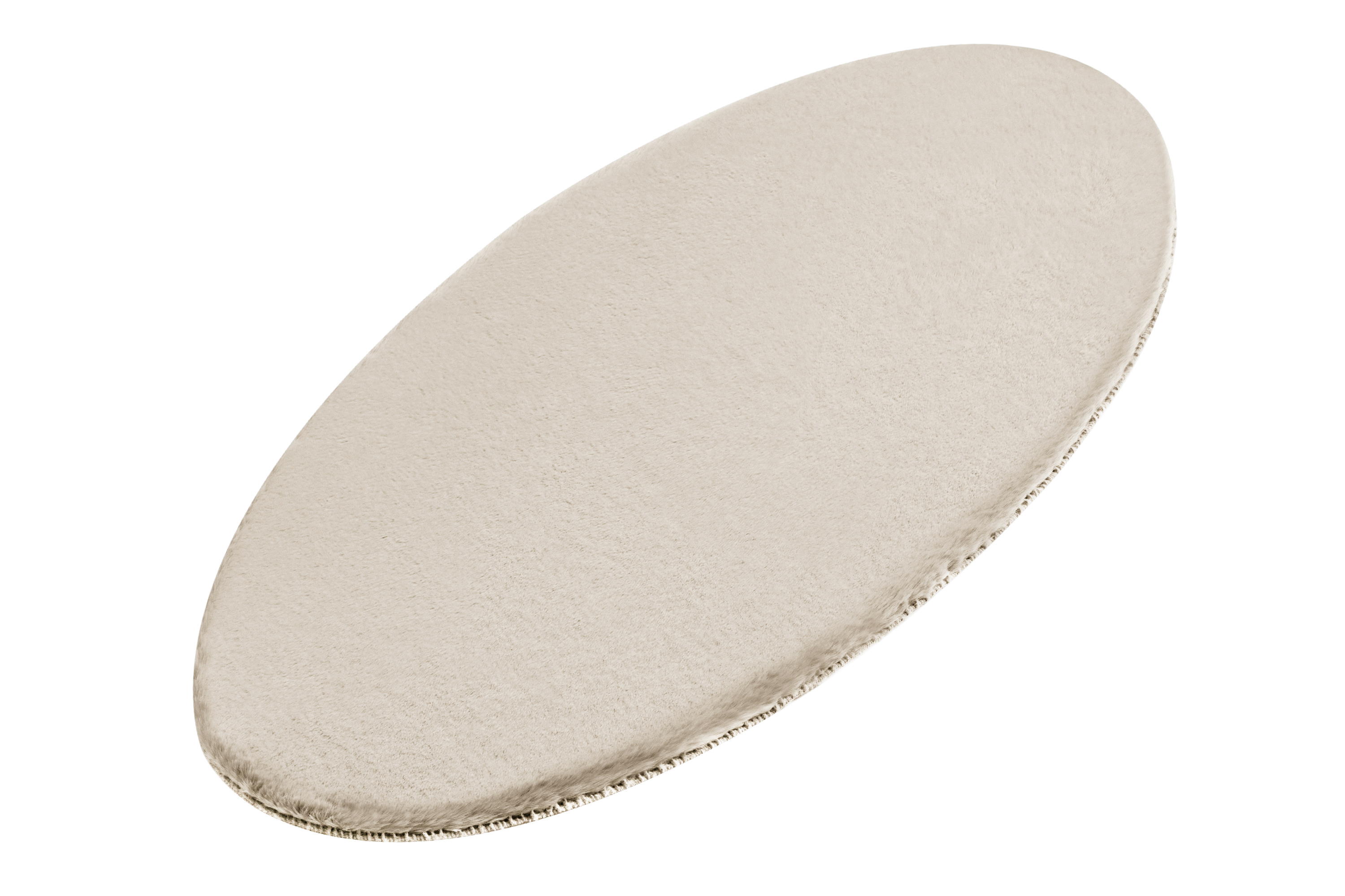 Badteppich Cony Oval, Beige, 60x110 cm