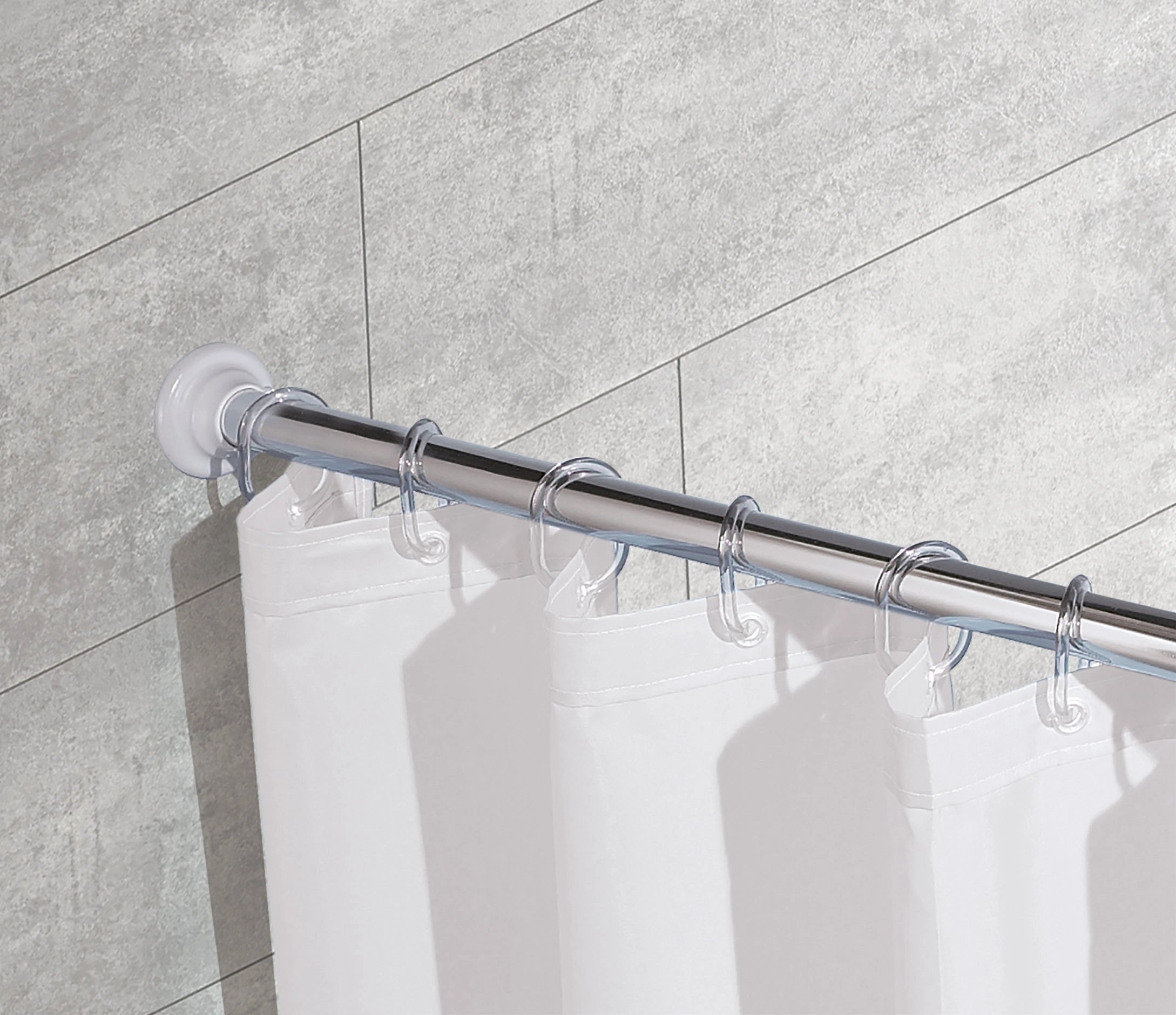 Endstück für Duschvorhangstangen ⌀ 25 mm Weiß im Set 2-teilig Endstück für Duschvorhangstangen ⌀ 25 mm Weiß im Set 2-teilig