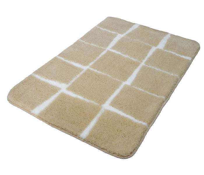 Badteppich, Carat Sandbeige, 70x120 cm