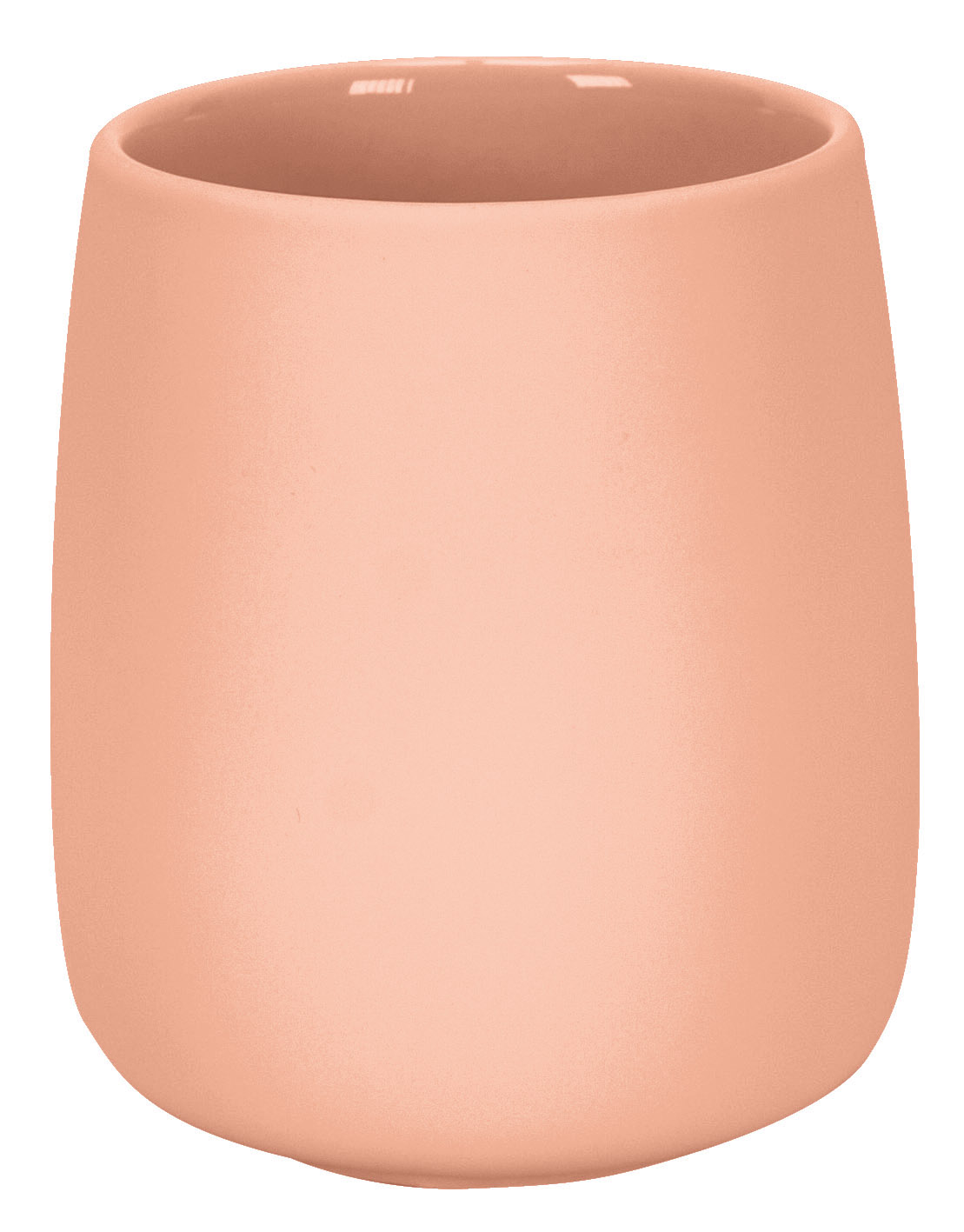 Zahnputzbecher ECLIPSE Papaya Moderner, matt-rosafarbener Zahnputzbecher aus Keramik. Ideal für stilvolle Badezimmer.